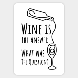 Wine is The Answer What was The Question? - 2 Sticker